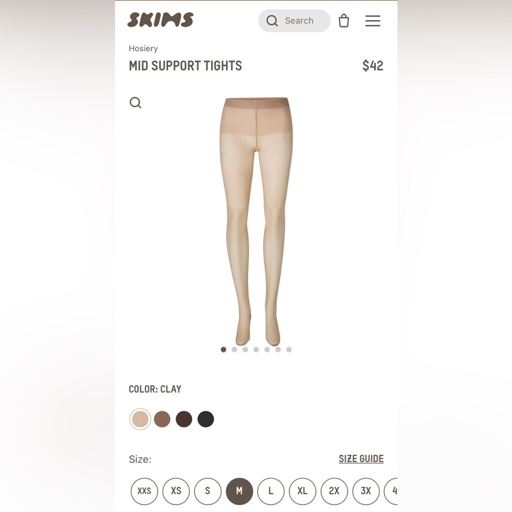 Skims Mid Support Tights in Clay